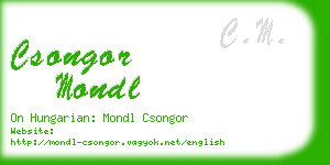 csongor mondl business card